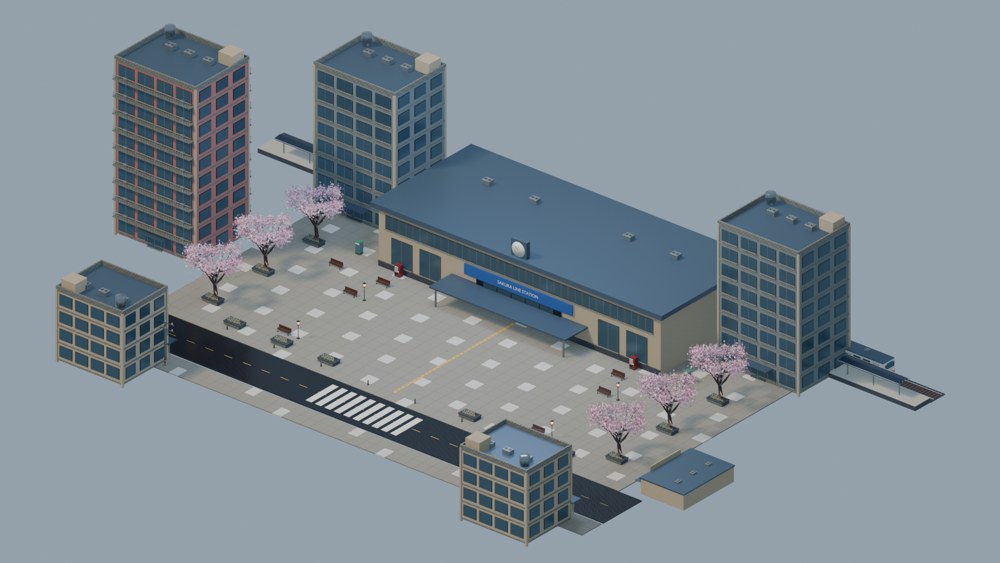 Sakura · Plaza de la estación
